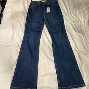 Dynamite “Brigitte” ultra high rise dark blue flare jeans